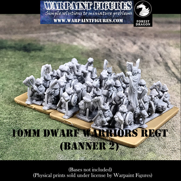 10mm Dwarf Warriors Regiment