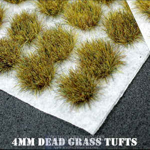 Warpaint Figures | 120 x 4mm Dead Grass Self Adhesive Static Grass Tufts for Wargaming, Wargames, Terrain, Scenery, Painted Miniatures, Warhammer 40K, AOS, Bolt Action