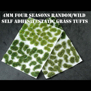 2mm Four Seasons Random/Wild Self Adhesive Static Grass Tufts