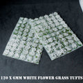 6mm White Flowers Static Grass Tufts