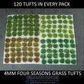4mm Four Seasons Random/Wild Self Adhesive Static Grass Tufts