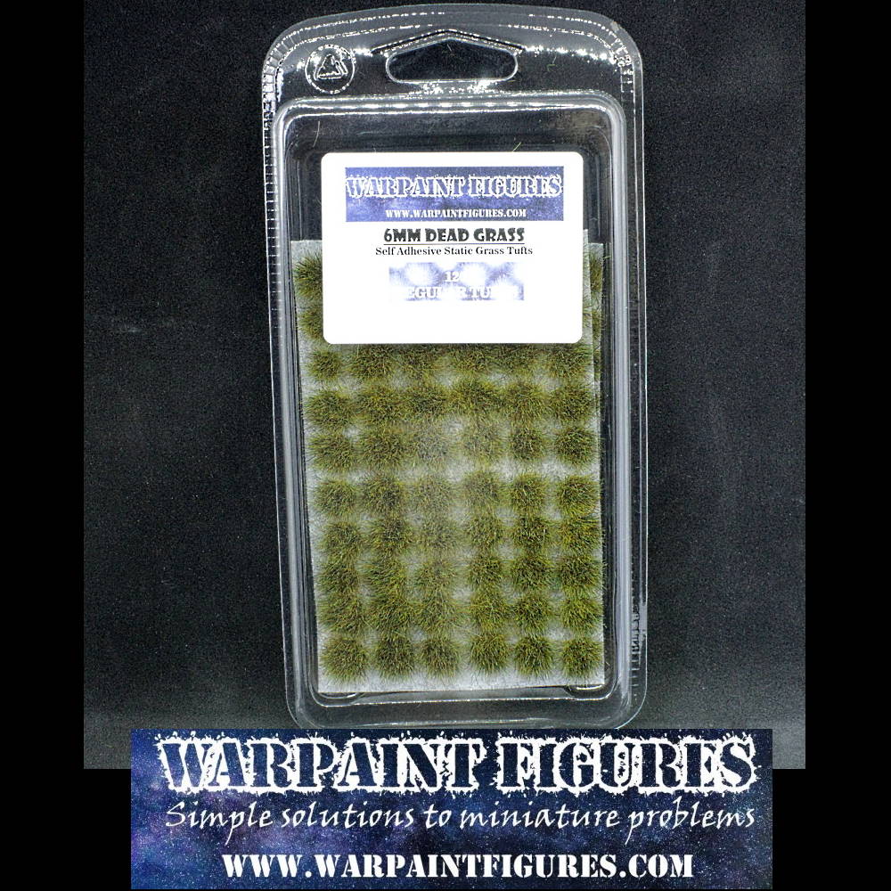 Warpaint Figures WPF - Quality 6mm Dead Grass self-adhesive static grass tufts for making your wargaming miniatures and armies look better easily