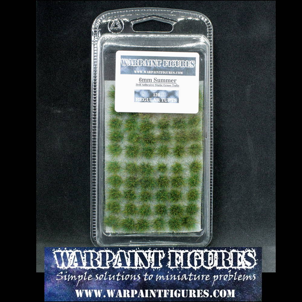 Warpaint Figures WPF - Quality 6mm Summer self-adhesive static grass tufts for making your wargaming miniatures and armies look better easily