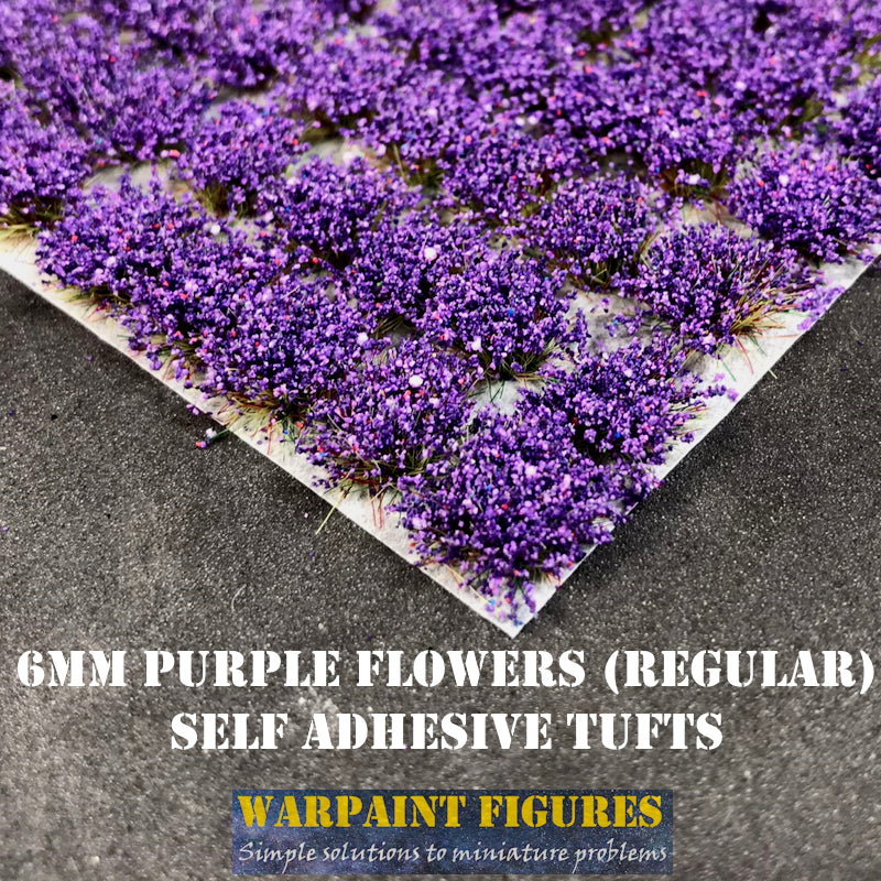 6mm Purple Flowers Static Grass Tufts