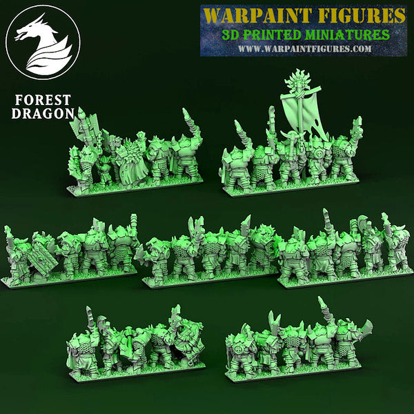 10mm Heavy Orc Warriors