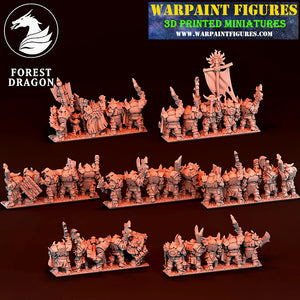 10mm Dwarf Demonsmith Heavy Black Orcs