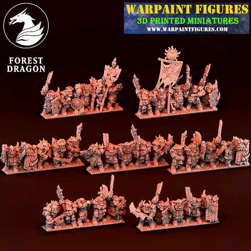 10mm Dwarf Demonsmith Heavy Black Orcs