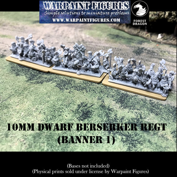 10mm Dwarf Berserkers Regiment