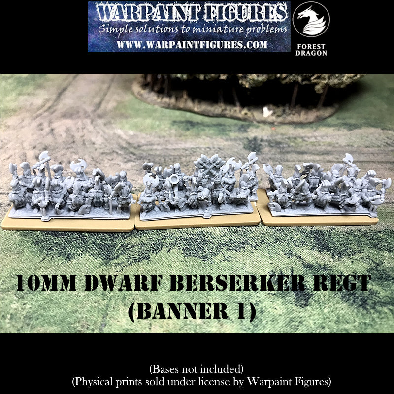 10mm Dwarf Berserkers Regiment