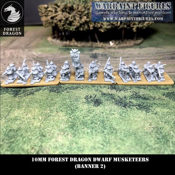 10mm Dwarf Musketeers Regiment