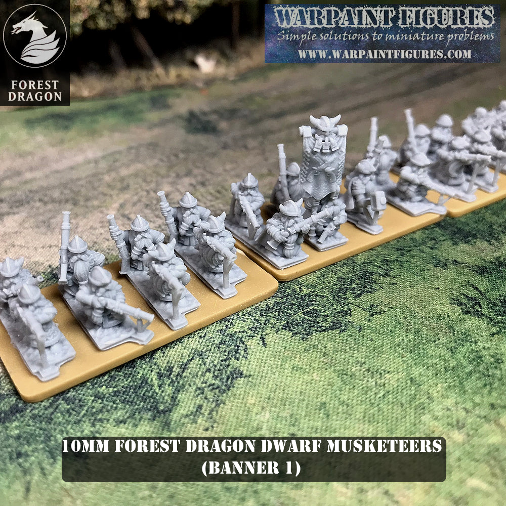 10mm Dwarf Musketeers Regiment