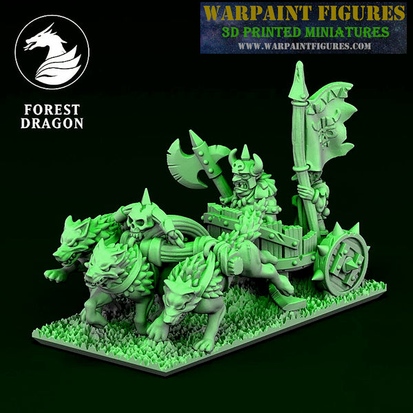 10mm Goblin Heroes On Chariots