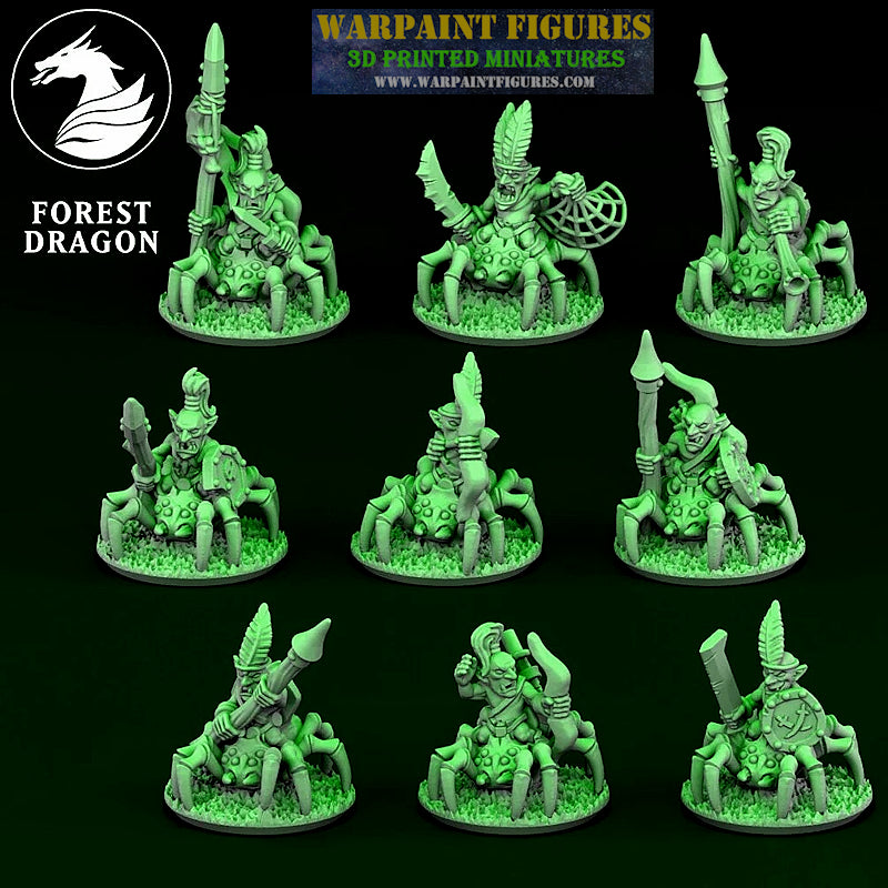 10mm Goblin Spider Riders