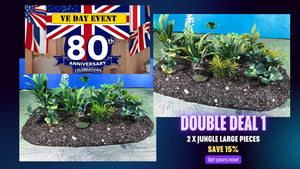 VE DAY DOUBLE DEAL 1 - LARGE JUNGLE PIECES (NO TREES)