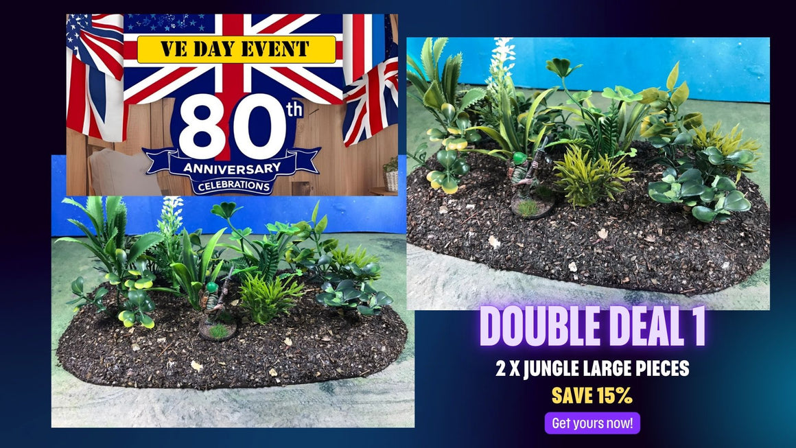 VE DAY DOUBLE DEAL 1 - LARGE JUNGLE PIECES (NO TREES)