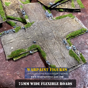 75mm Wide Flexible Roads/Tracks Curves Pack #1