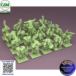 10mm Heavy Black Orc Warriors