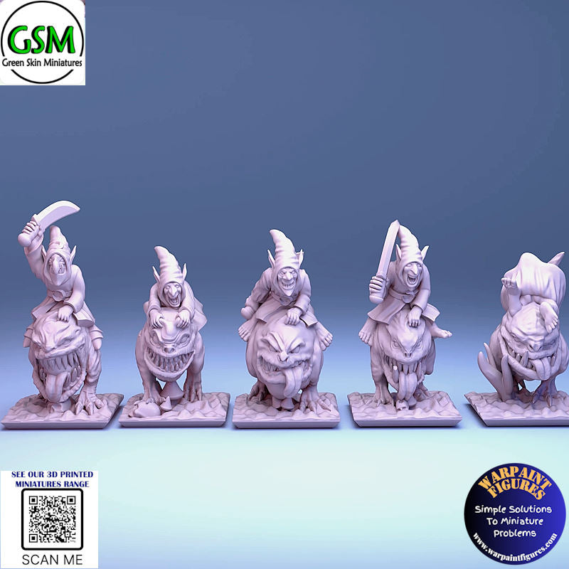 10mm Goblin Squig Riders