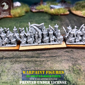 Warpaint Figures 3D Printed Forest Dragon Chaos Dwarves Demonsmith Warriors For Warmaster Banner 2 10mm Fantasy