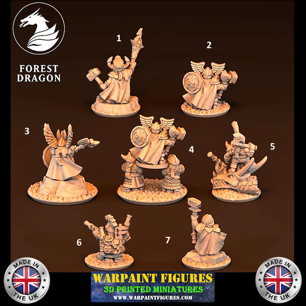 10mm Dwarf Characters Heroes & Champions