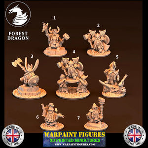 10mm Dwarf Characters Heroes & Champions