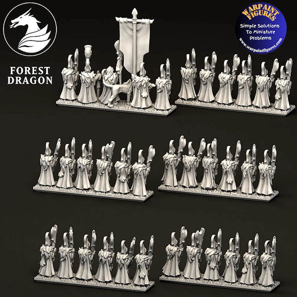 10mm Aurethil Court Elves Axe Infantry