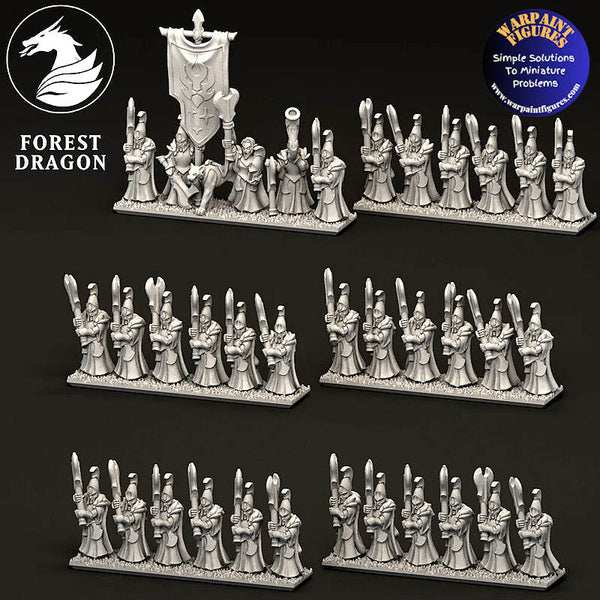 10mm Aurethil Court Elves Axe Infantry