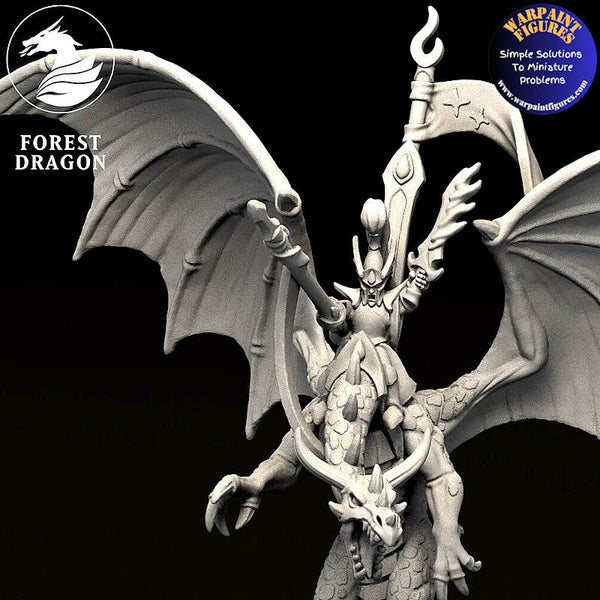 10mm Aurethil Court Elves Hero On Dragon