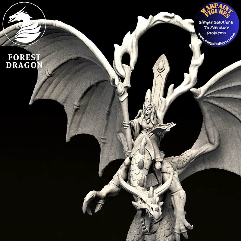 10mm Aurethil Court Elves Mage On Dragon