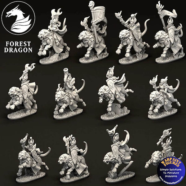 10mm Aurethil Court Elves Lion Cavalry Regiment