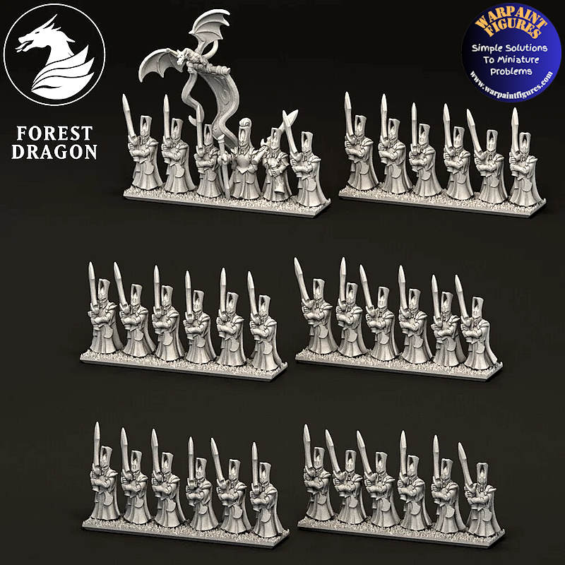 10mm Aurethil Court Elves Sword Infantry