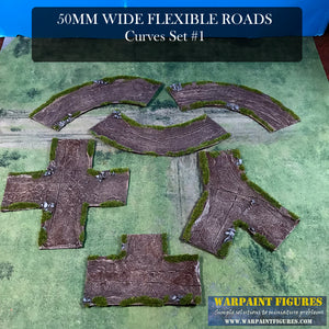 50mm Wide Flexible Roads/Tracks (Winding Sections)