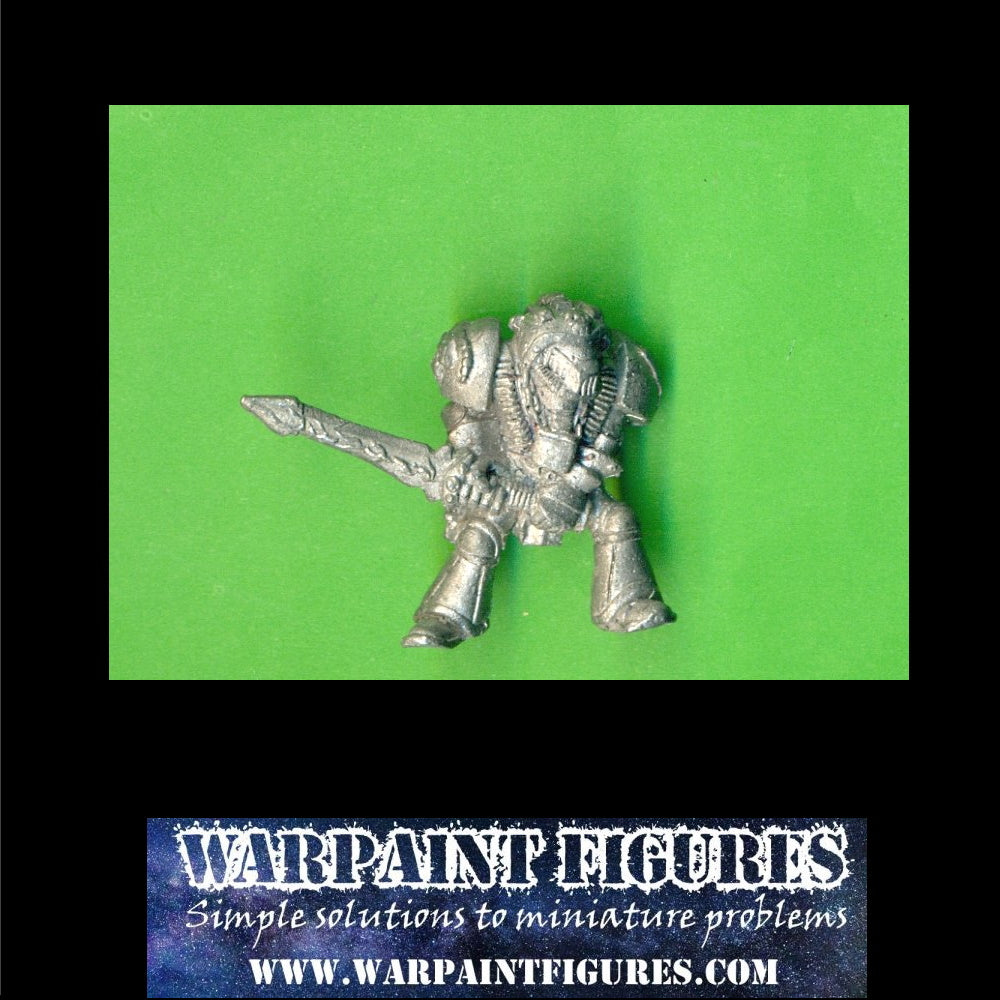 For Sale - OOP 40K 1991 Space Marine Librarian With 2 Handed Force Sword