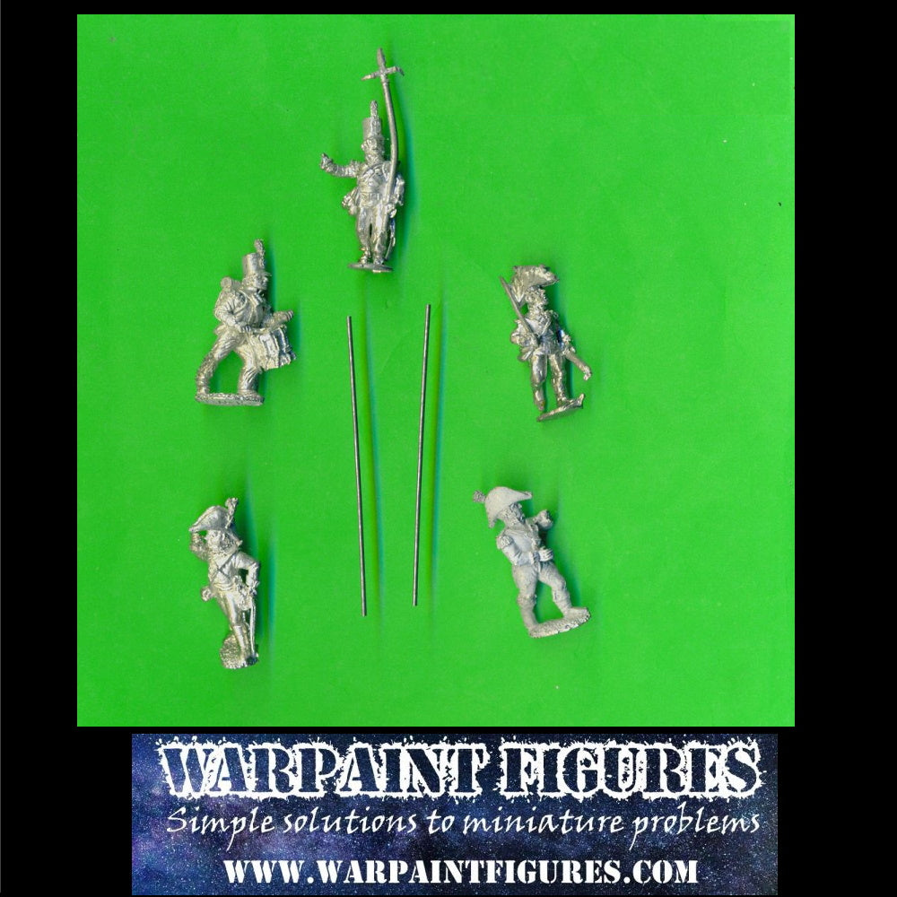 5 x 28mm Early British Napoleonic Command - Front Rank/Wargames Foundry