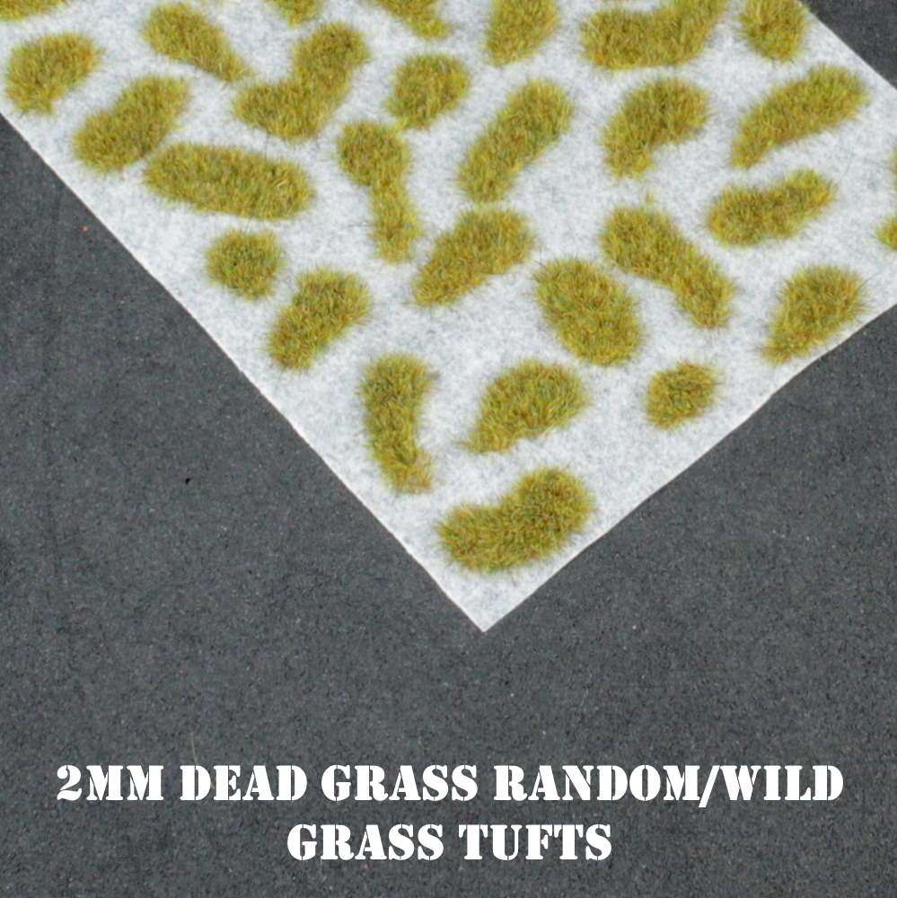 Warpaint Figures - 120 x Random Dead Grass Static Grass Tufts - Wargaming Bolt Action FOW 40K Warhammer Basing Railways Models