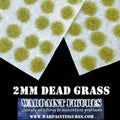 2mm Dead Grass Random/Wild Self Adhesive Static Grass Tufts