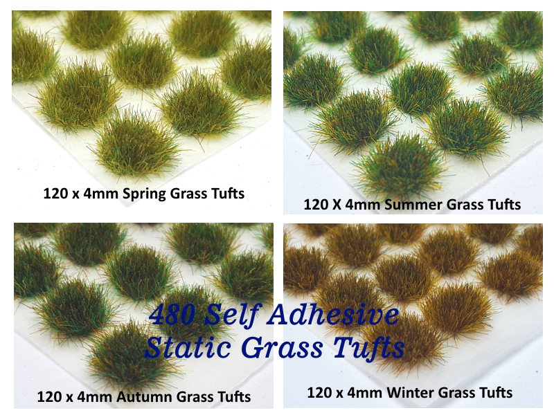 SAVE 15% - 4mm Big Bundle Static Grass Tufts Standard