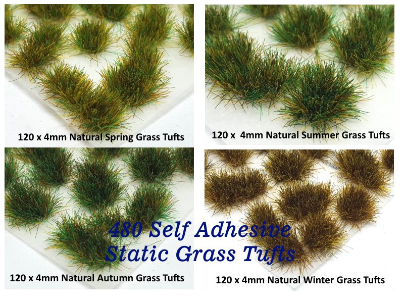 SAVE 15% - 4mm Big Bundle Natural & Wild Static Grass Tufts