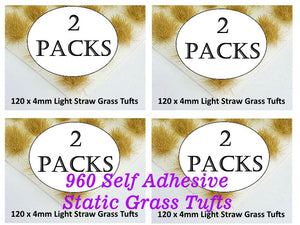 SAVE 20% - 4mm Giant Bundle Static Grass Tufts - Standard