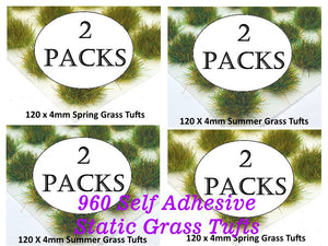 SAVE 20% - 4mm Giant Bundle Static Grass Tufts - Standard