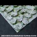 4mm White Flowers Static Grass Tufts