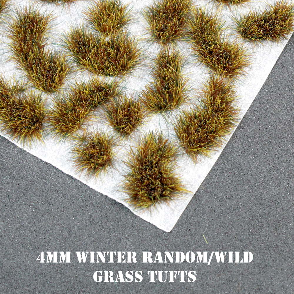 Warpaint Figures - 4mm Random Winter Self Adhesive Static Grass Tufts Wargaming Miniatures Basing Bolt Action Infamy Chain Of Command MEG DBA