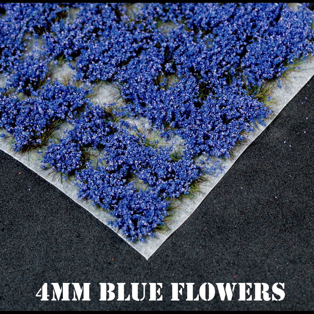 4mm Blue Flowers Static Grass Tufts