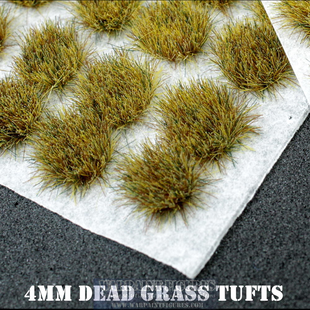 Warpaint Figures | 120 x 4mm Dead Grass Self Adhesive Static Grass Tufts for Wargaming, Wargames, Terrain, Scenery, Painted Miniatures, Warhammer 40K, AOS, Bolt Action