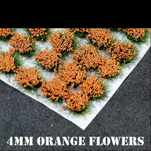 4mm Orange Flowers Static Grass Tufts