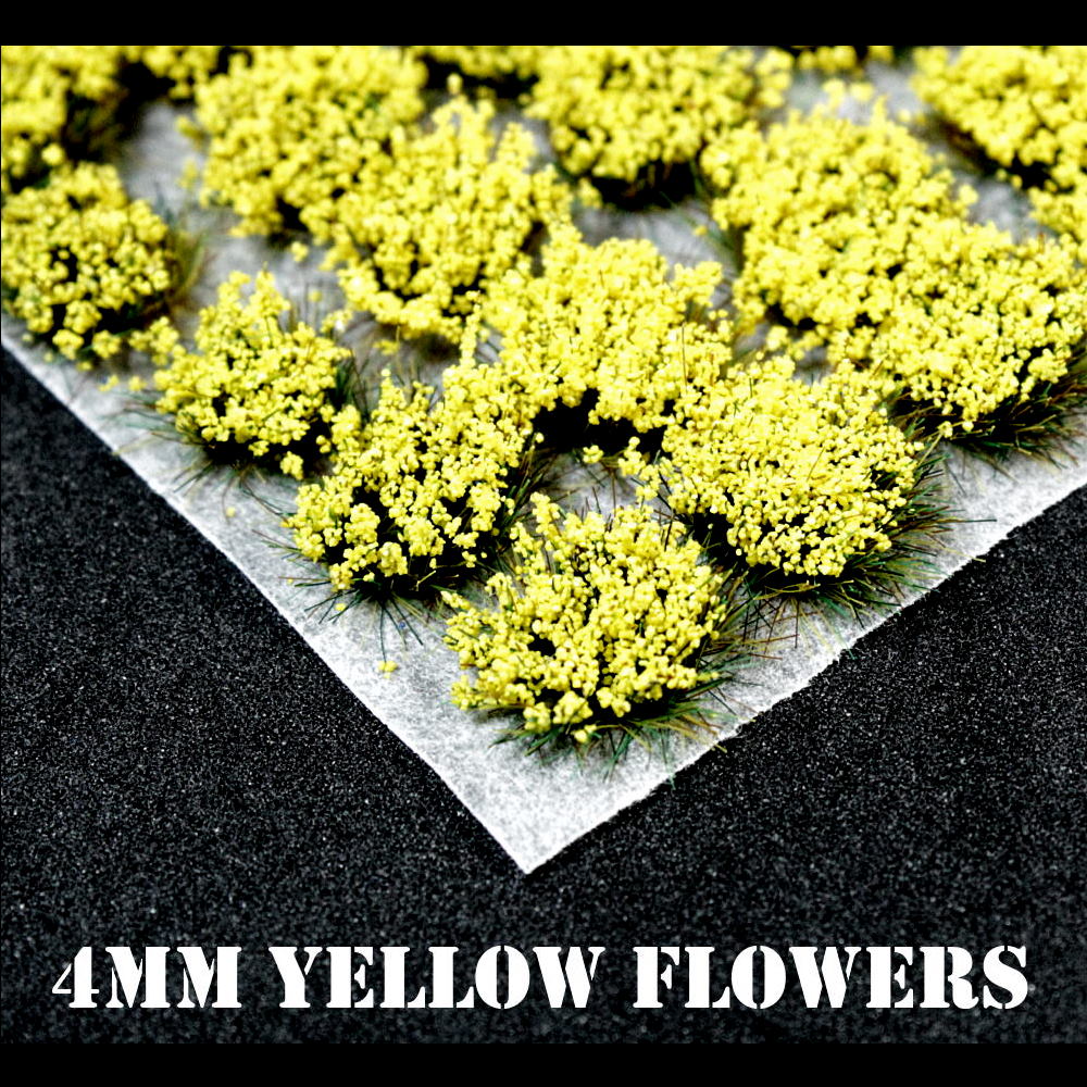 4mm Yellow Flowers Static Grass Tufts