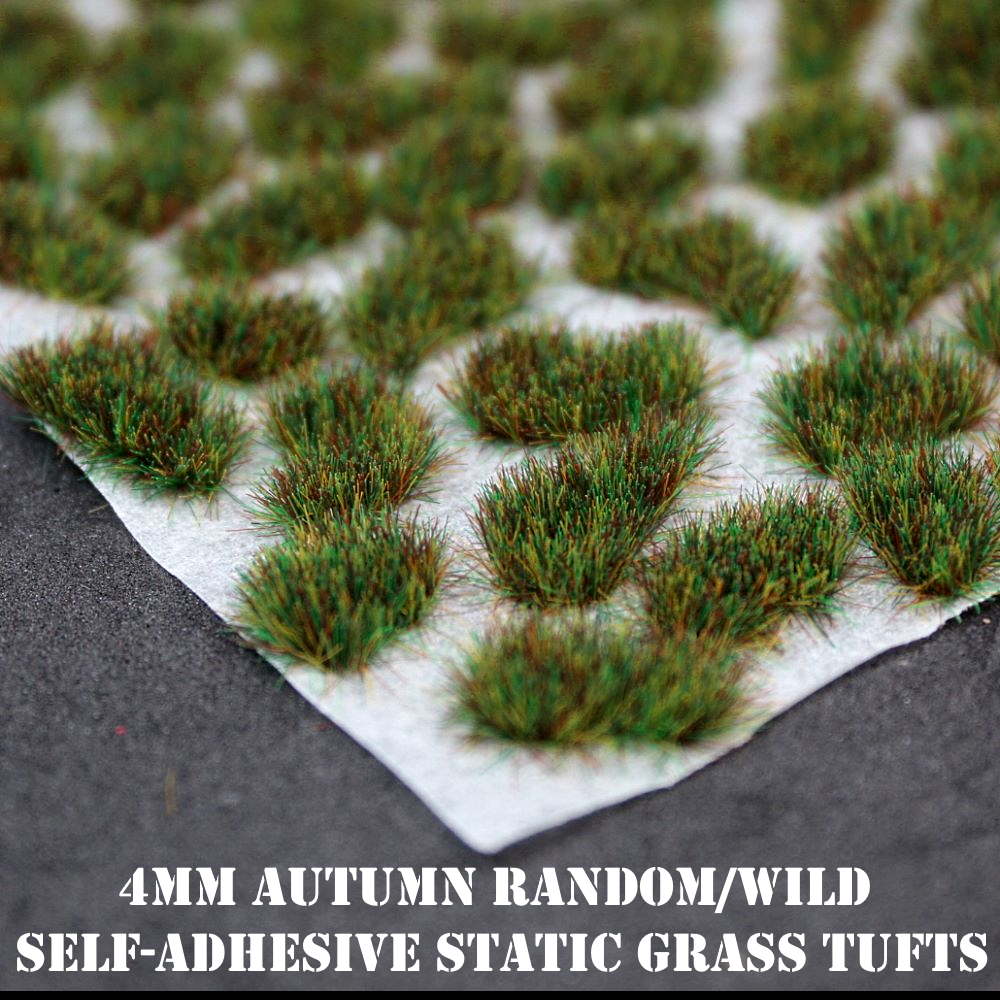 4mm Autumn Random/Wild Self Adhesive Static Grass Tufts