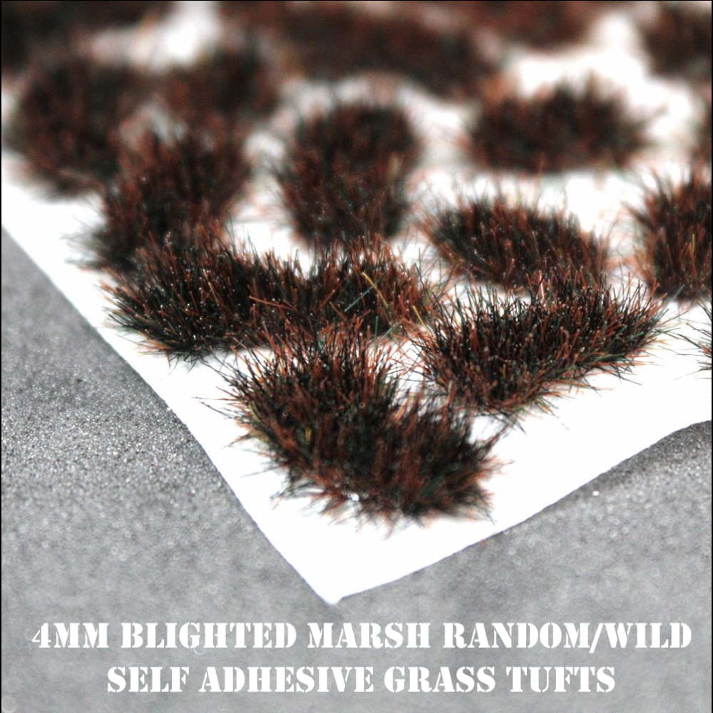 War World Scenics Forest Ground Cover 4mm Self Adhesive Static Grass Tufts  x 100 – Railway Modeling Wargaming Terrain Model Diorama