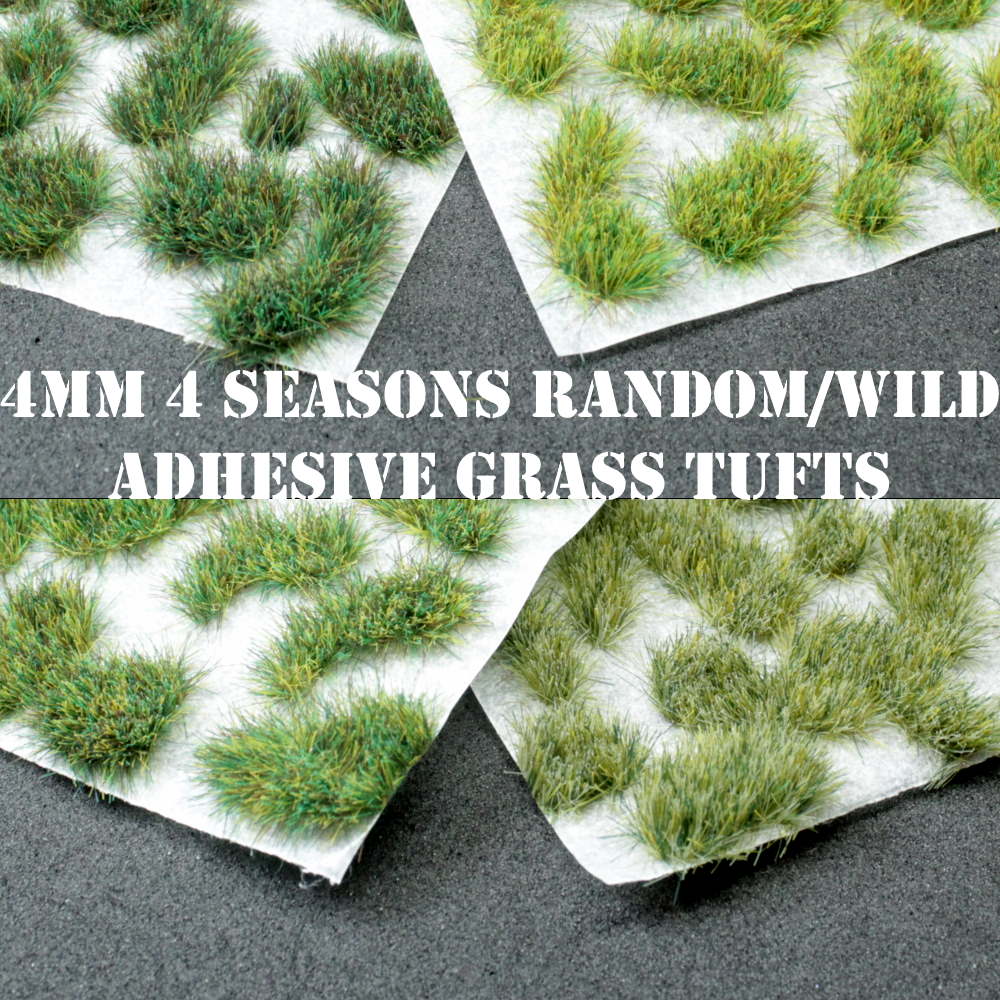 4mm Four Seasons Random/Wild Self Adhesive Static Grass Tufts