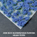 6mm Blue Flowers Static Grass Tufts